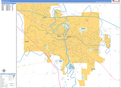 Iowa City Wall Map Basic Style 2026